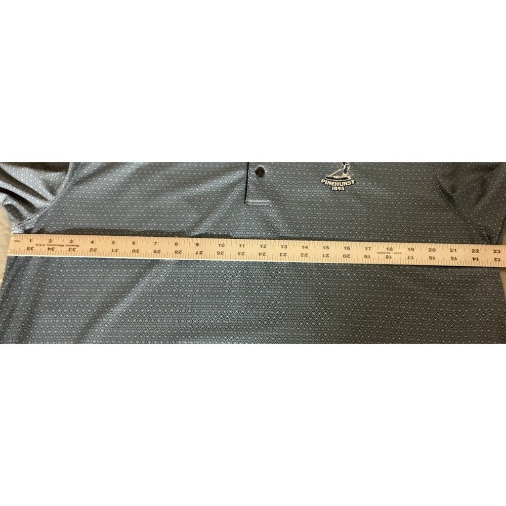 Greg Norman Polo Shirt Mens Blue Geometric ML75 Play Dry Golf Performance Sz XL - Picture 6 of 9